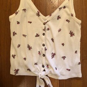 Floral cropped tank top